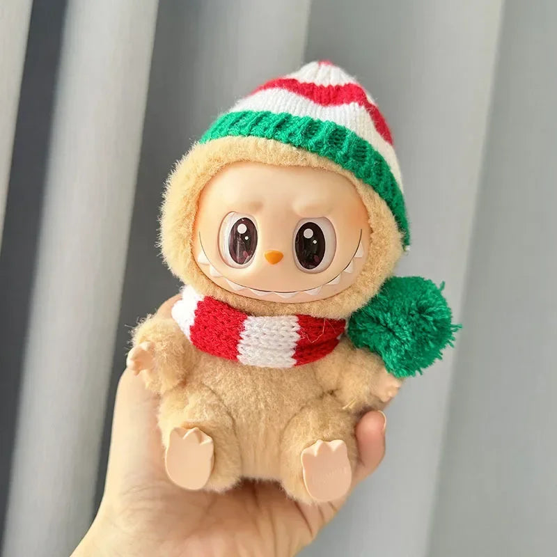 Mini Plush Doll'S Clothes Outfit Accessories For Labubu V2 christmas cookie man love hat Clothing for Labubu cloth