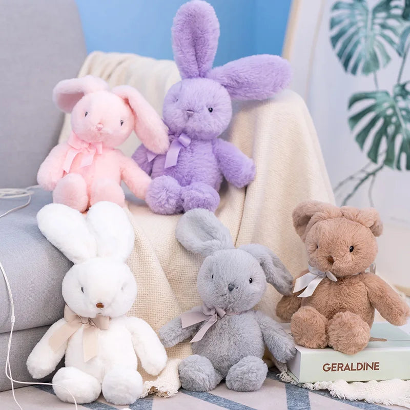 25cm Rabbit Doll Pillow Soft Plush Toys Long Ears Bunny Appease Toy For Kids Stuffed Animal Sleeping Mate Toys Wedding Oranment