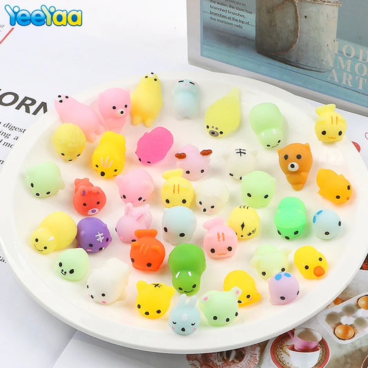 10Pcs Mini Animal Mochi Squishies - Funny Fidget Toy