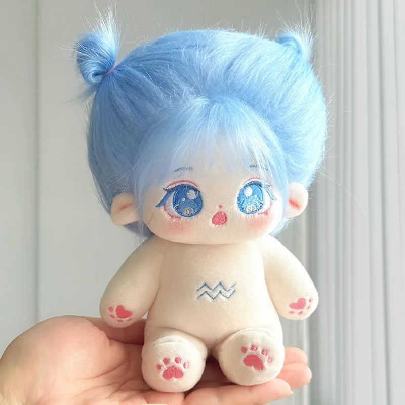 20cm Kawaii Plush Cotton Doll Idol Stuffed Super Star Figure Dolls Twelve Constellations Doll Can Change Clothes Gift