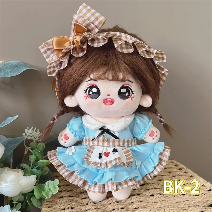 For Baby Three V3/20CM Cotton Doll Plush Doll Replacement Outfit Lolita Maid Dress Playing House Accessories for labubu dress