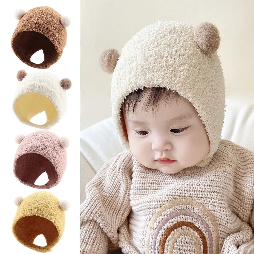 Plush Hat Warm Autumn Winter Hats Hip Hop Soft Warmer Bonnet Pullover Cap Skullies Cap Newborn Cap Newborn Toddler