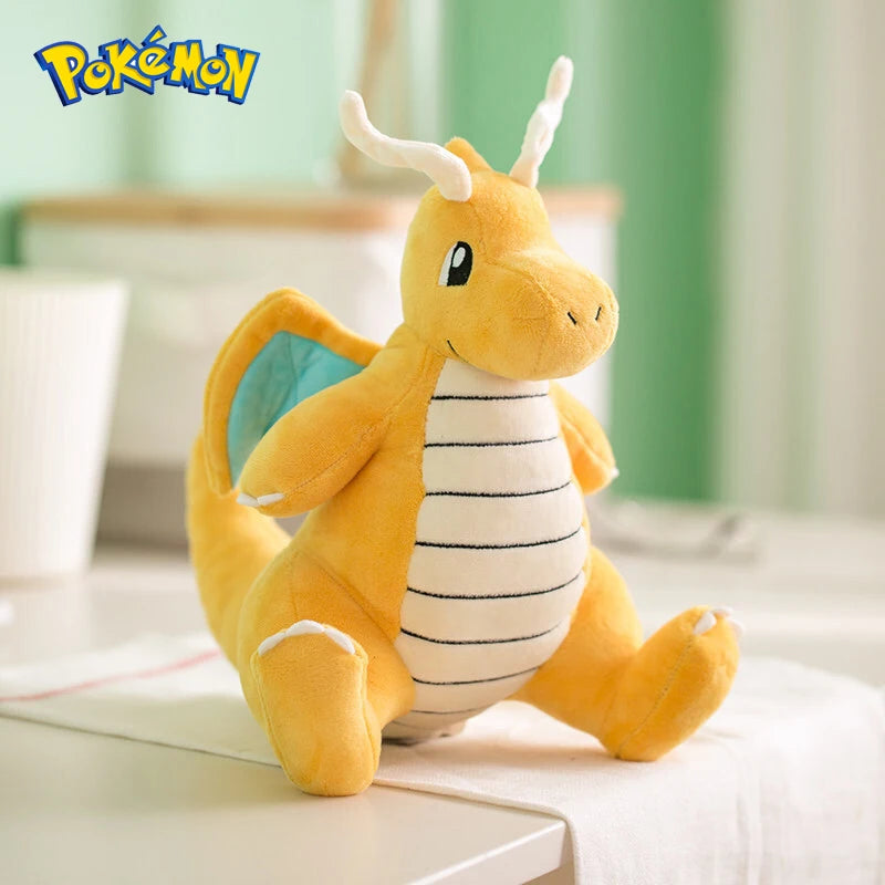 Pokemon Kawaii Dragonite Stuffed Toys Cartoon&Cute Fast Dragon Plush Dolls Throw Pillow Birthday Gift  For Kids Friends Boys