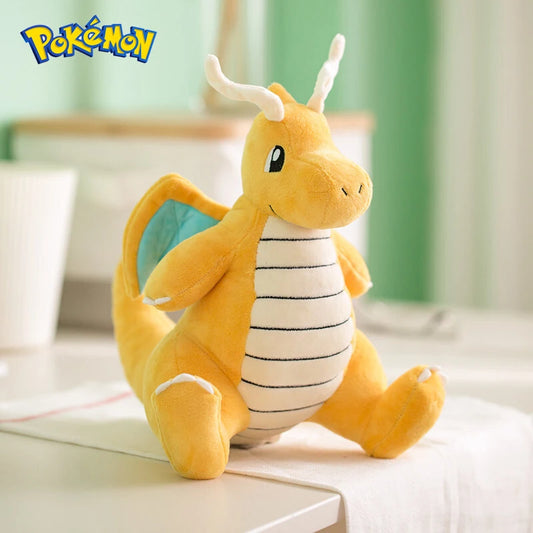 Pokemon Kawaii Dragonite Stuffed Toys Cartoon&Cute Fast Dragon Plush Dolls Throw Pillow Birthday Gift  For Kids Friends Boys