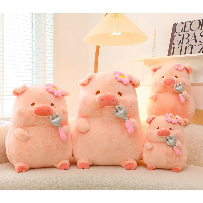 Cartoon Funny Pig Doll Anime Plush lulu Pig Toy Doll Super Soft Cute Pig Ornaments Sleep Girls Birthday Gift Decoration Toys