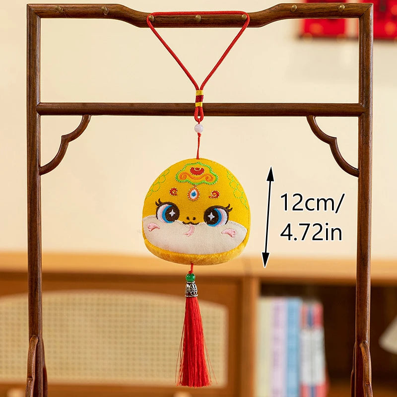 1PCS Chinese Style Festive Plush Lion Dance Tassel Pendant Luggage Hanging Decoration Bag Pendant Accessories