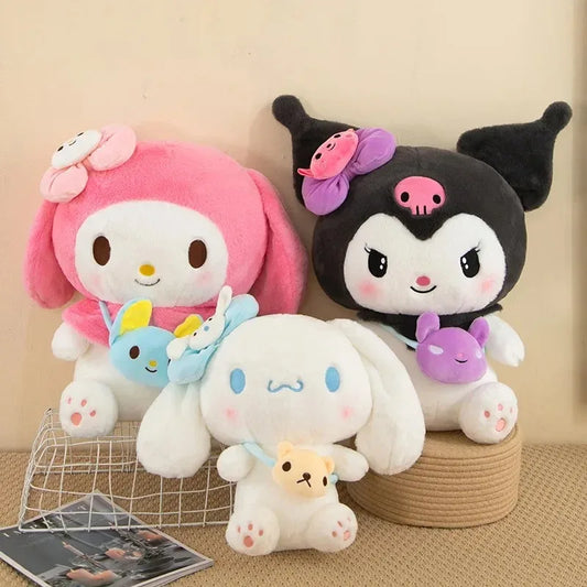 Hot 40/50cm Kawaii Sanrio Kuromi My Melody Cinnamoroll Plush Toys Doll Pillow Anime Cartoon Kids Gifts Room Decoration Dolls