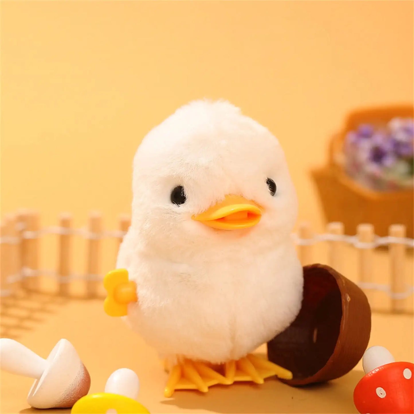 1pc Jumping Chicken Duck Toy, Simulation Plush Jumping Duck Interactive Toy, Small Animal, Birthday Gift