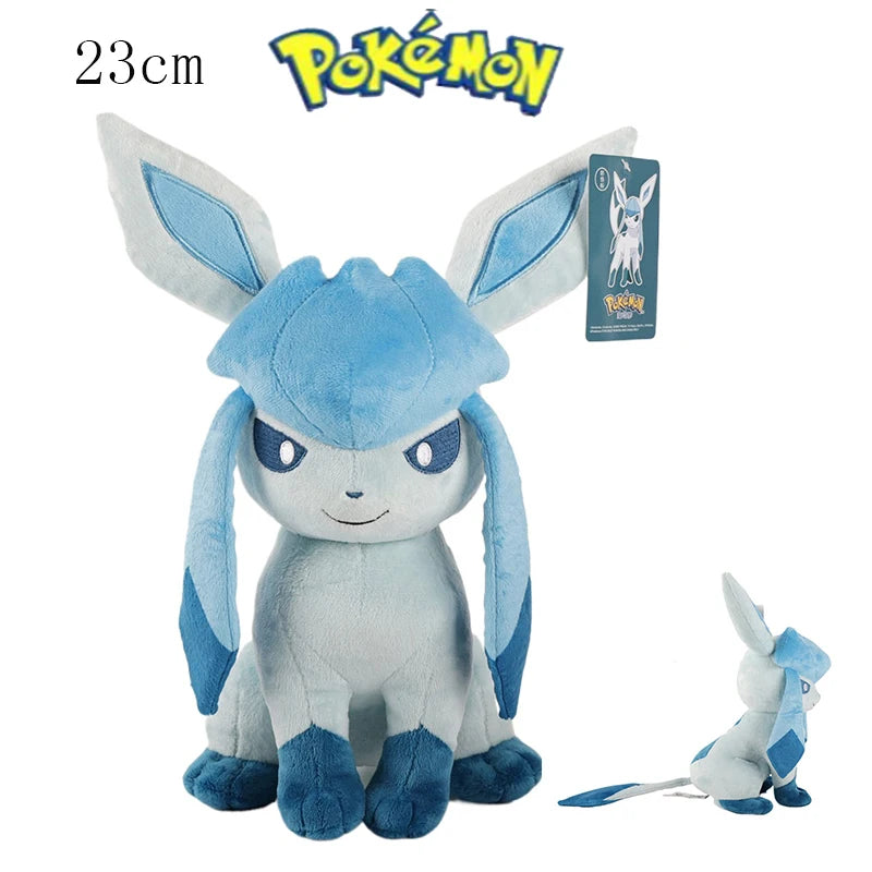 Bigger POKEMON Glaceon Plush Espeon Sylveon Leafeon Jolteon Eevee Vulpix Umbreon Stuffed Soft Toys Doll Cartoon Christmas Gifts