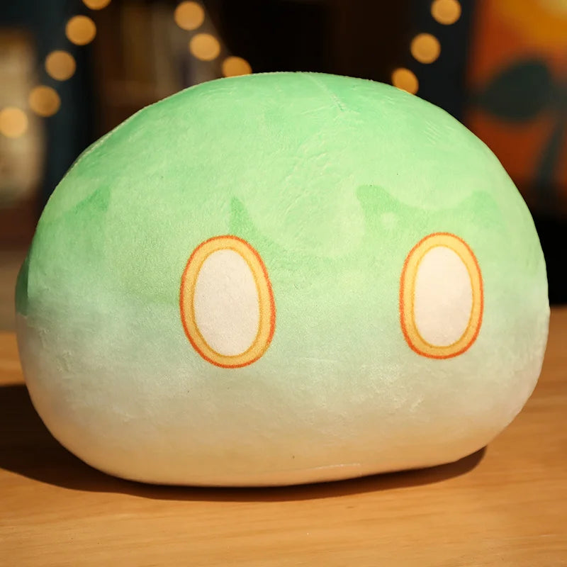 Kawaii Genshin Slime Pillow Genshin Impact Plush Cushion Cute Anime Game Stuffed Original God Cosplay Fans Peluche for Kid Gift