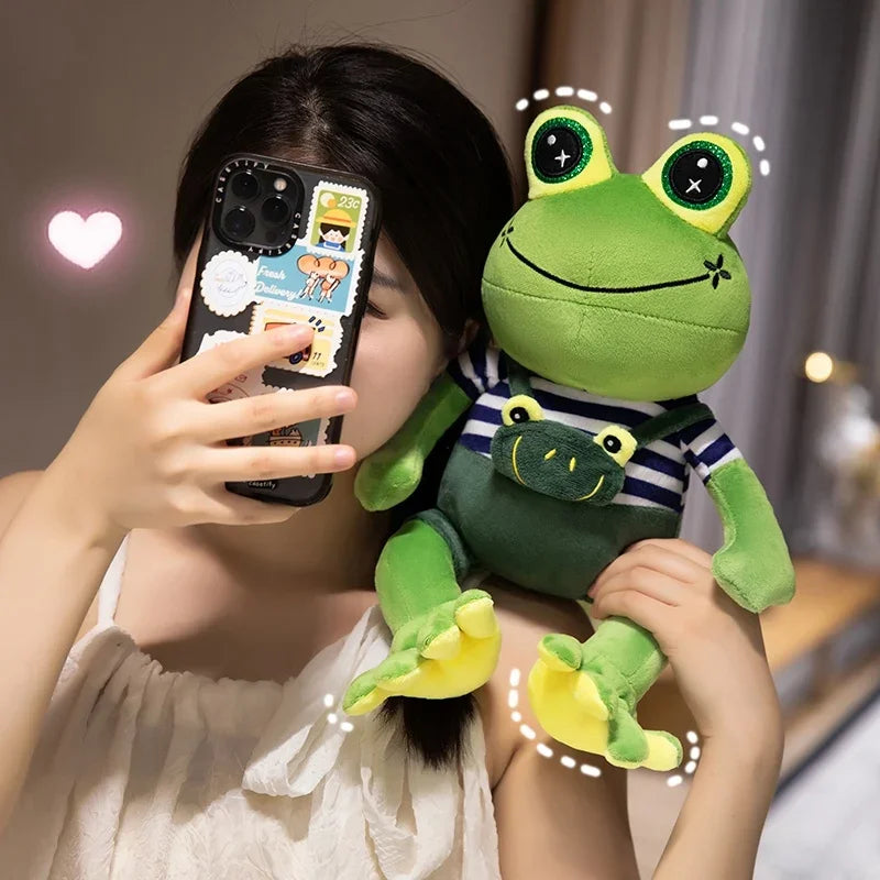 Cute Stuffed Frog Plush Toy Soft Animal Big Eyes Frogs Anime Doll Baby Hug Pillow Children Kawaii Christmas Birthday Gifts