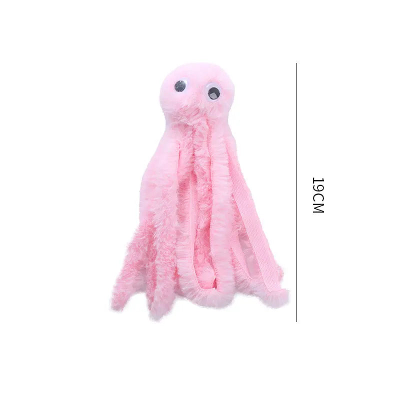 Cat toys Cute octopus plush toy cat interactive play toy  bite resistant teeth  pet supplies