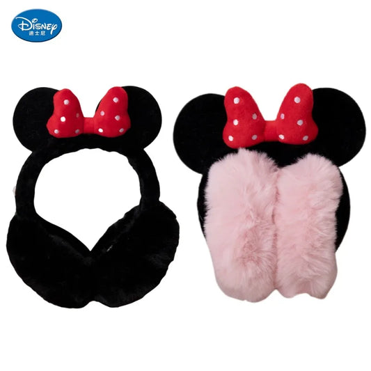 Disney Minnie Mouse animation peripheral cartoon bow shape autumn and winter warm earmuffs girly sweet holiday gift for girls