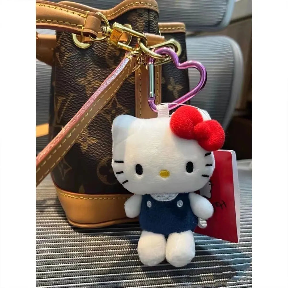 Sanrio Lovely Hello Kitty Plush Keychain Kawaii Anime Kt Backpack Pendant Soft Stuffed Cartoon peluche Stuffed Doll Gift For Kid