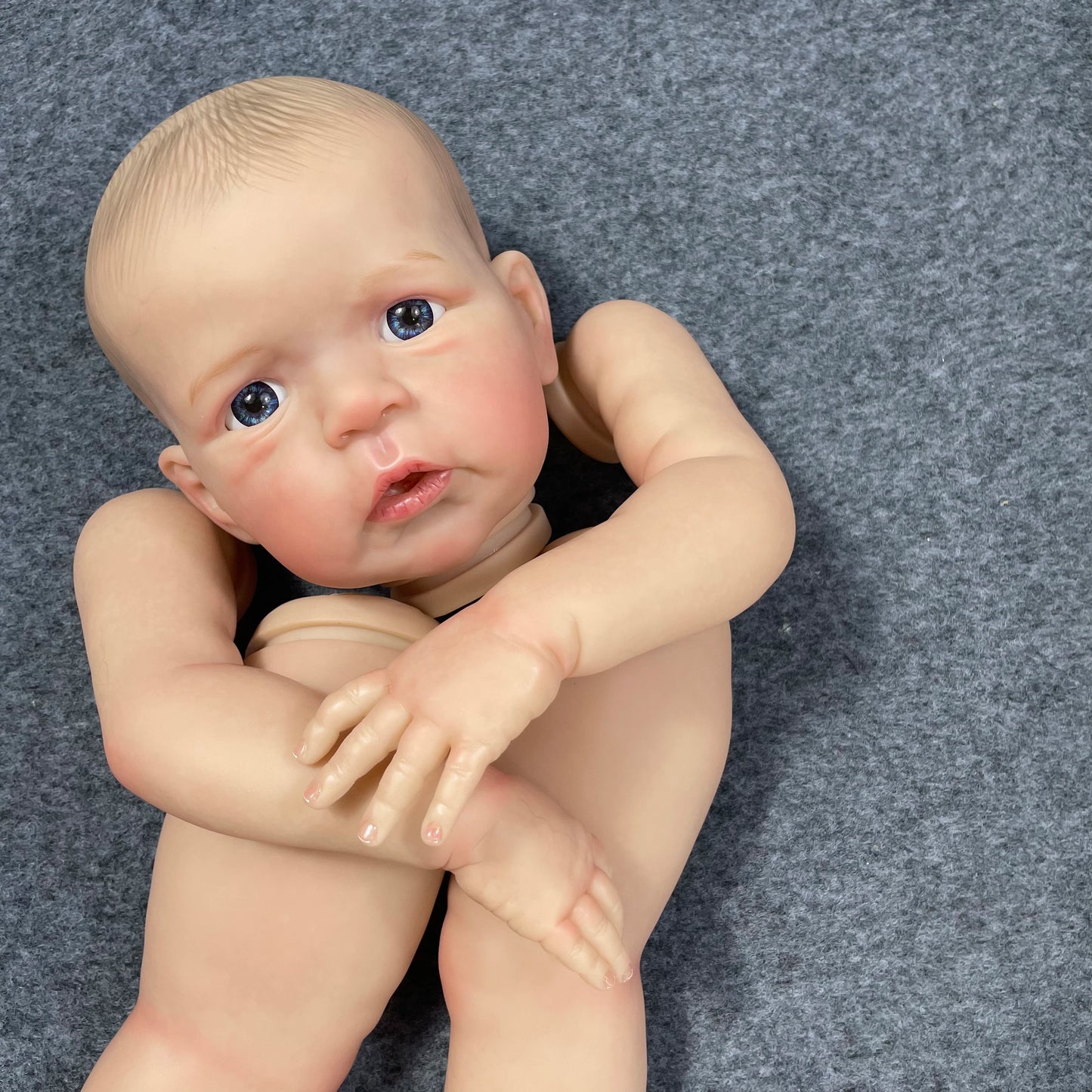 24-25Inch Already Painted Reborn Doll Kit Sandie Large Baby 3D Skin Visible Veins DIY Collectible Art Doll Unassembled Parts Toy