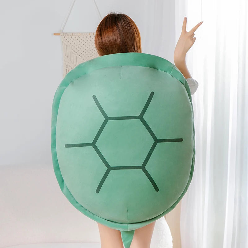 80/100CM Turtle Shell Sleeping Bag Stuffed Soft Pillow Cushion Creative Tortoise Shell For Adult Best friend Cosplay Gifts