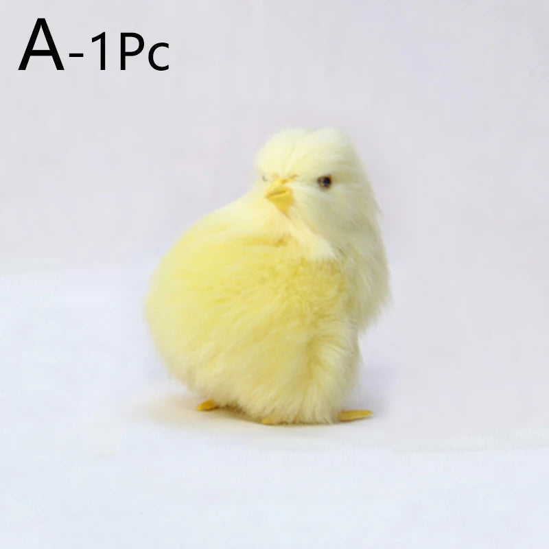 Realistic Chick Doll Cute Easter Chick Figurine Simulation Chick Soft Plush Toy Children Cognition Chicken Model Sound Chicken