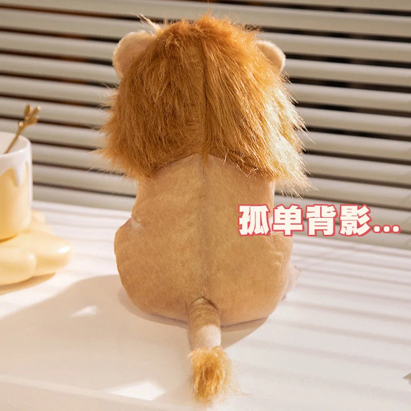 Simulated Plushies Sitting Lion Soft Stuffed Plush Toys Decoration of Children's Birthday Party Room Boys Girls Kids Gift