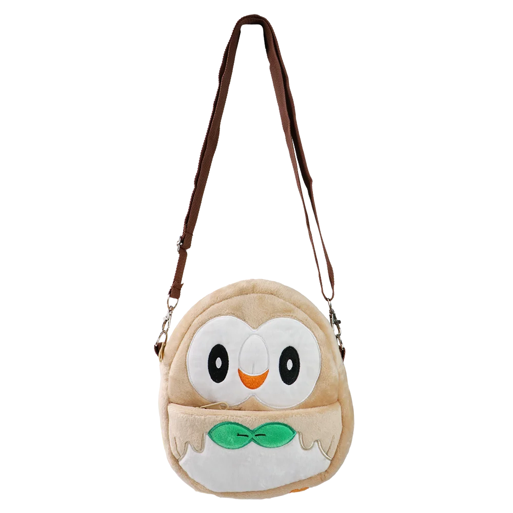 Gengar Plush Shoulder Bag Pokemon Pikachu Rowlet Crossbody Bag Cute Children Storage Sling Bag Toy Christmas gift bag