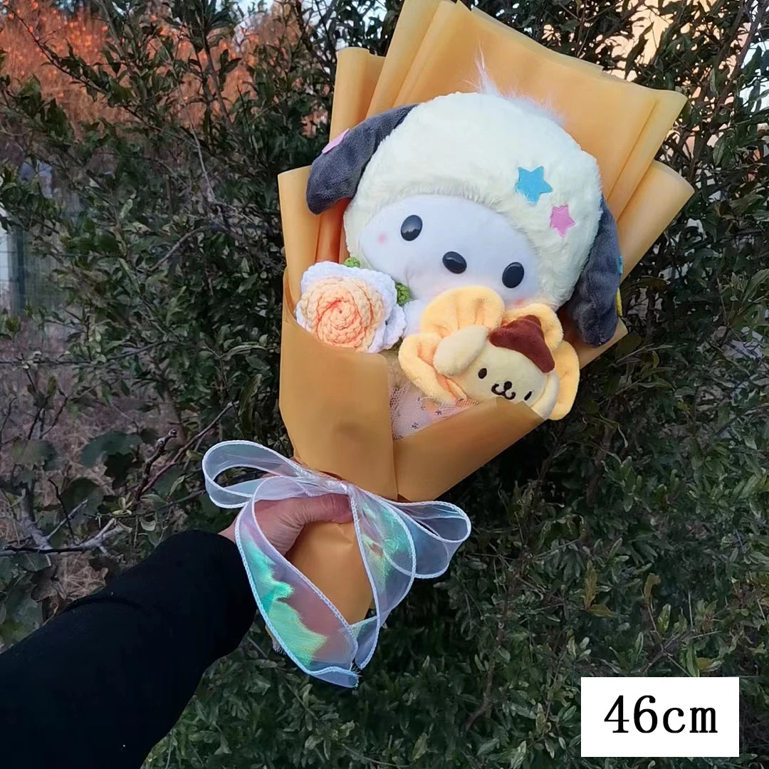 Kuromi My Melody Hello Kitty Cinnamoroll Sanrioed Anime Doll Toy  Plush Bouquet Valentine's Day Christmas Graduation Holiday Gif