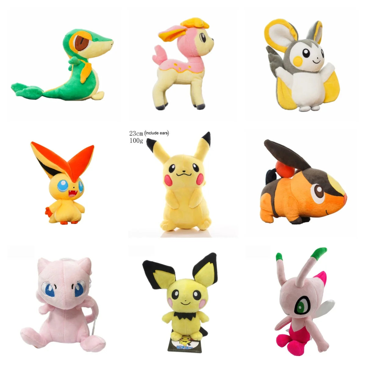 Kawaii Pokemon Pikachu Plush Lovely sleeping pichu Stuffed Doll Peluche Snivy Cute Toys Hobbies Xmas Gift For Kids