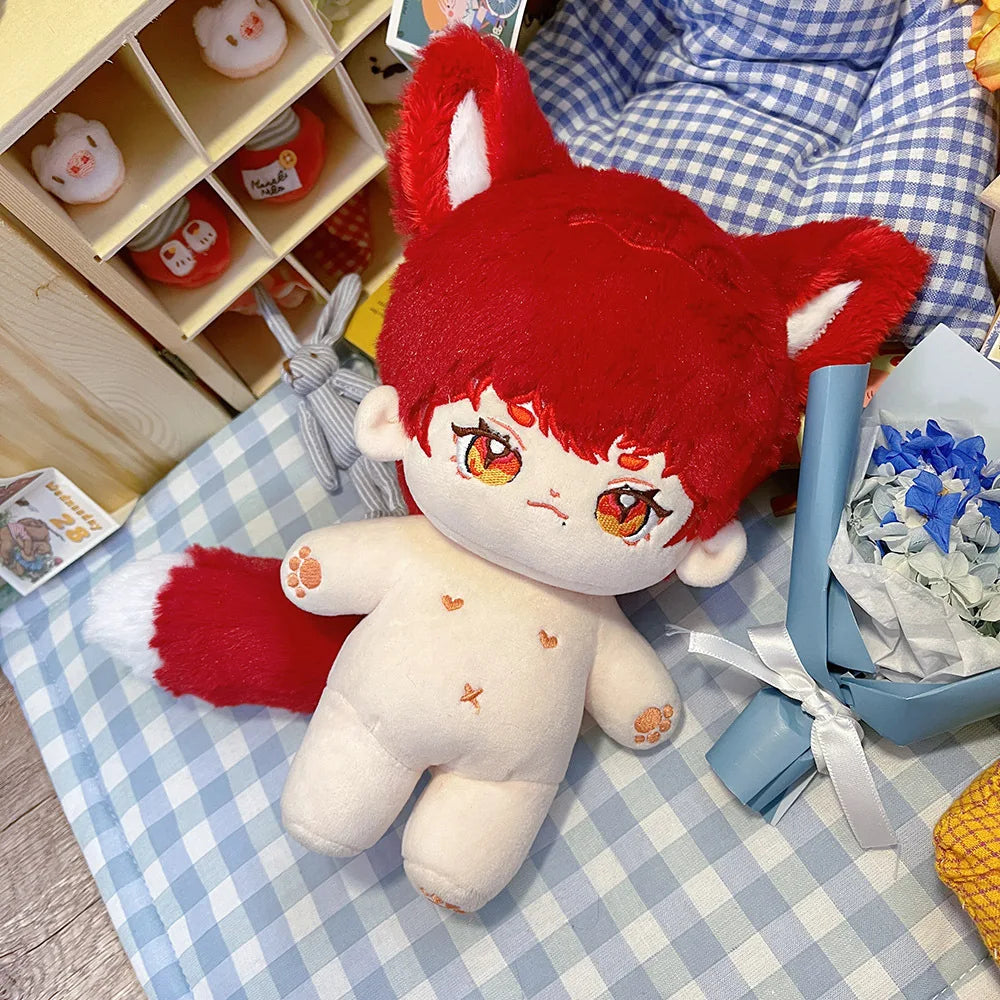 20cm Plush Cotton Doll Idol Stuffed Super Star Figure Dolls No Attribute Fat Body Meow Doll Can Change Clothes Collection Gift