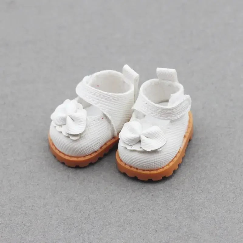 For Labubu Bow Shoes for 17cm Labubu 10cm for EXO /Cotton Doll Finger Shoes Doll Leather Shoes