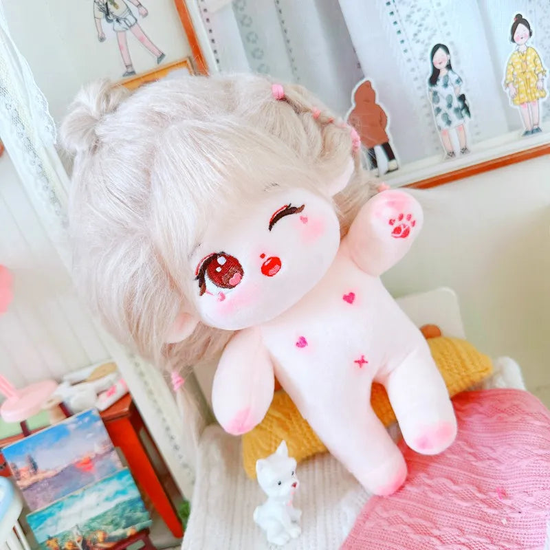 20cm IDol Doll Plush Cotton Star Dolls Kawaii Stuffed Baby Plushies No Attributes Dolls Toys Fans Collection Children Gifts