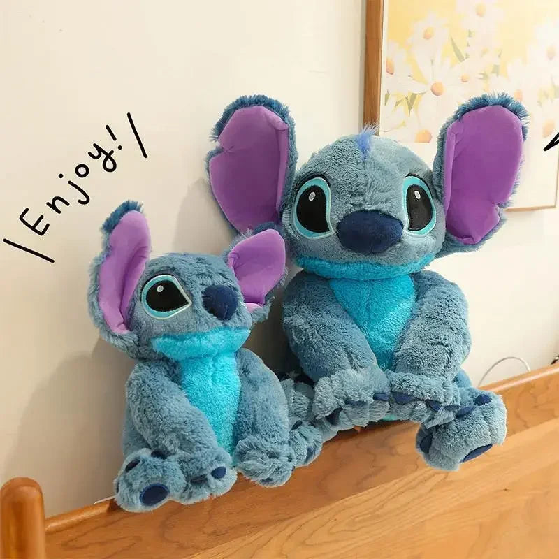 Stitch Plush Toy Doll Cartoon Anime Disney Stitch Large Pillow Doll Gift Pillow Toy Funny Big Ear Pink Blue Color Stitch Doll