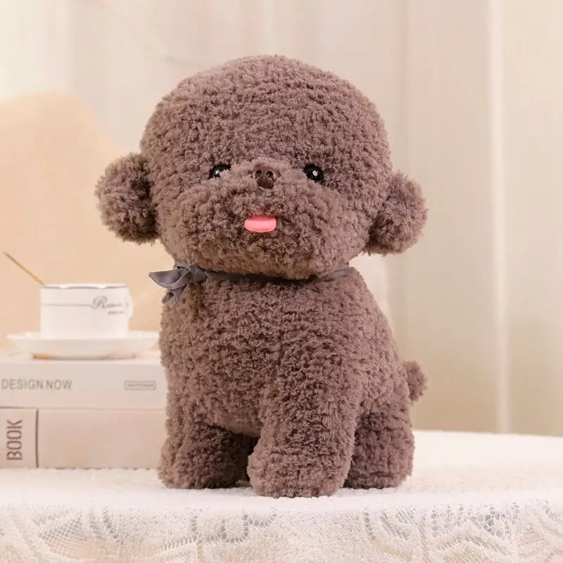 High Quality Simulation Bichon Frise Dog Plush Toy Stuffed Korea Lifelike Pomeranian Dog Puppy Doll Home Decor Kid Brithday Gift