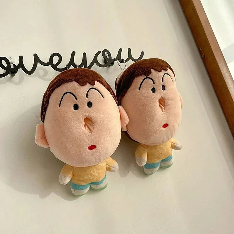 21cm Anime Crayon Shin-Chan Boochan Tissue Box Originality Plush Doll Funny Design Plush Stuffed Keychain Couple Bag Pendant