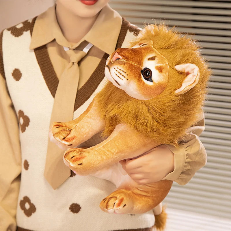 Simulated Plushies Sitting Lion Soft Stuffed Plush Toys Decoration of Children's Birthday Party Room Boys Girls Kids Gift