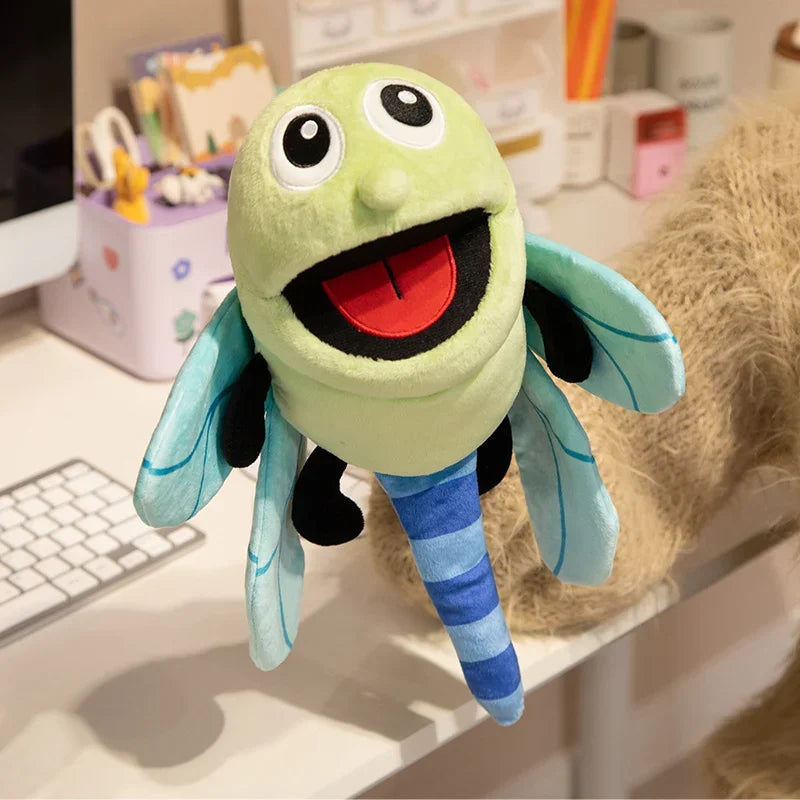 30CM Insect Soft Stuffed Toy Dragonfly Ants Butterfly Ladybug Cospaly Plush Doll Educational Baby Toys Kawaii Hand Finger Puppet