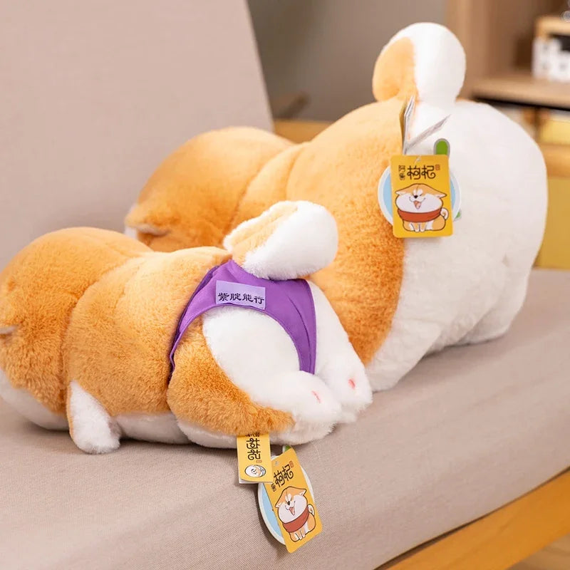 Cute Cartoon Akita Dog Plush Toy Soft Shiba Inu Puppy Stuffed Animal Dolls Accompany Baby Sleeping Pillow For Girls Kids Gifts