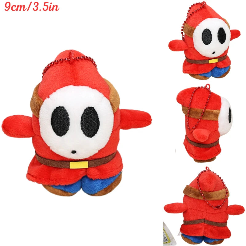 Kawaii Mario Luigi Plush Toys Keychain Koopa Troopa Bob-omb Yoshi Shy Guy Toad Triple Banana Anime Stuffed Peluche Dolls Pendant