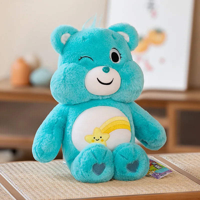 Miniso 40cm Care Bear Kawaii Plush Birthday Sharing Sunshine Love Grumpy Lucky Bear Toy Animation Doll Pillow Gift for Kids Girl