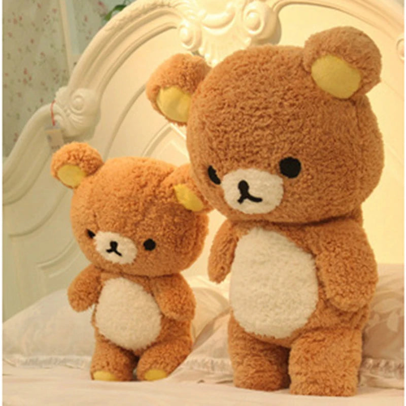 60/80cm Big Size Rilakkuma Bear Plush Toy Kawaii Relax Teddy Bear Pillow Doll Rilakkuma Stuffed Animals Xmas Kid Gift Present