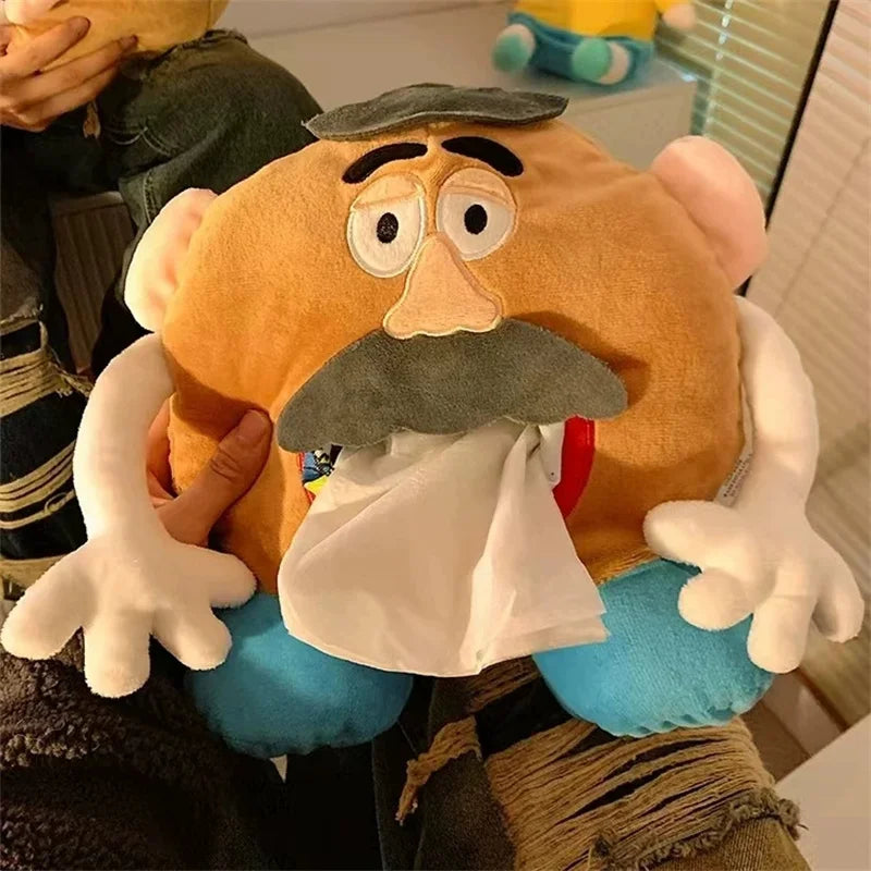 Cute Mr Potato Head Tissue Bag Cover Lovely Stuffed Anime Plush Car Tissue Cover Living Room Bedroom Tissue Cover Home Decor