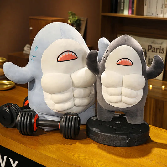 Premium 45/60cm Cute Gym Shark Plush Toys - Plushy Mart