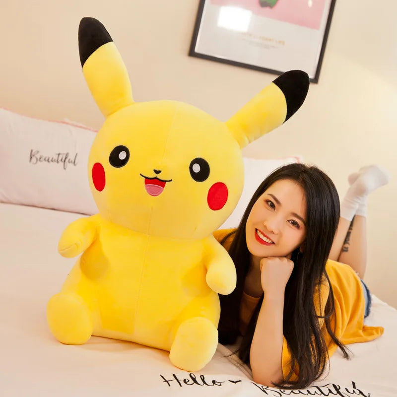 60cm Pikachu Plush Toys Big Size Pokemon Plushies Stuffed Animals Doll Cute Pikachu Pillows Dolls Children's Birthday Gifts