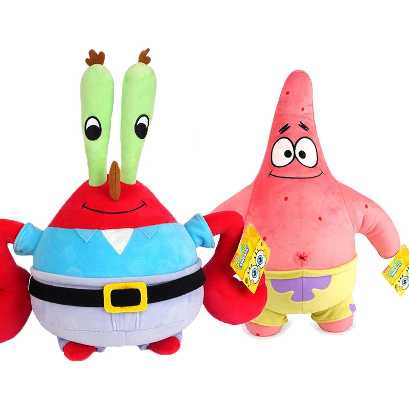 22-40Cm 100% Genuine Spongebob Patrick Star Kawaii Cartoon Animal Plush Toy Stuffed Doll Cartoon Soft Kids Toys Birthday Gift