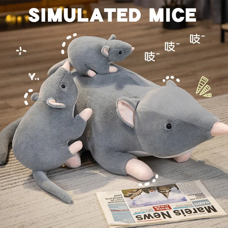 32cm New Mini Soft Plush Simulation Mouse Plushie Doll Stuffed Rat Plush Animal Toy Mascot Peluche Mouse Doll for Pet