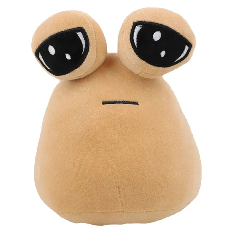 Pou Plush Cartoon Alien Toy, Kawaii Stuffed Animal Boneca, Figura do Jogo Quente, Presentes para Fãs, 22cm