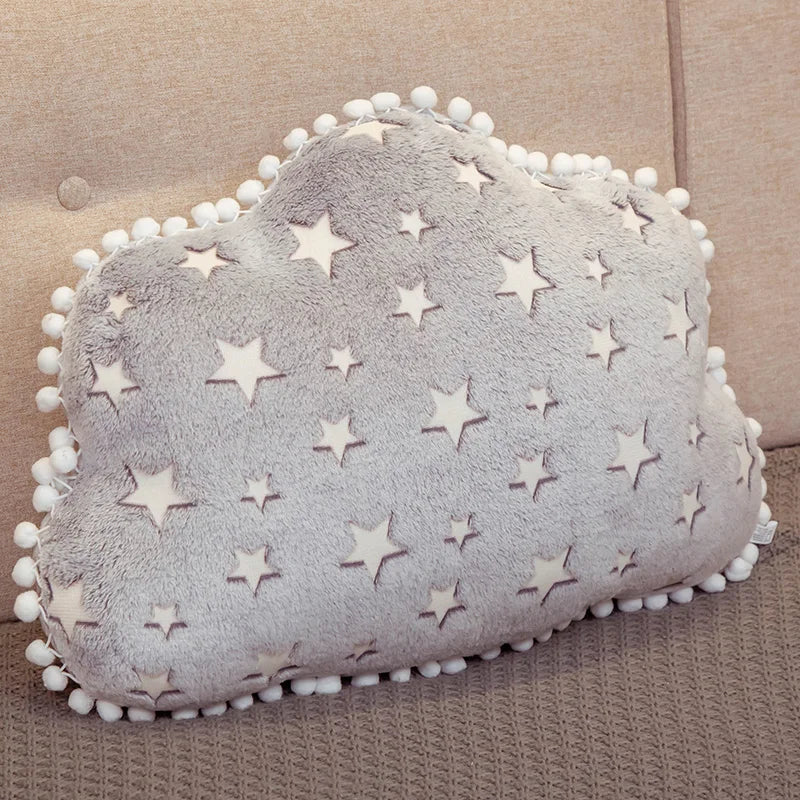 INS Plush Sky Series Luminous Cloud Moon Star Pillow Soft Cushion Kawaii Stuffed Plush Toys For Children Baby Kids Toy Girl Gift