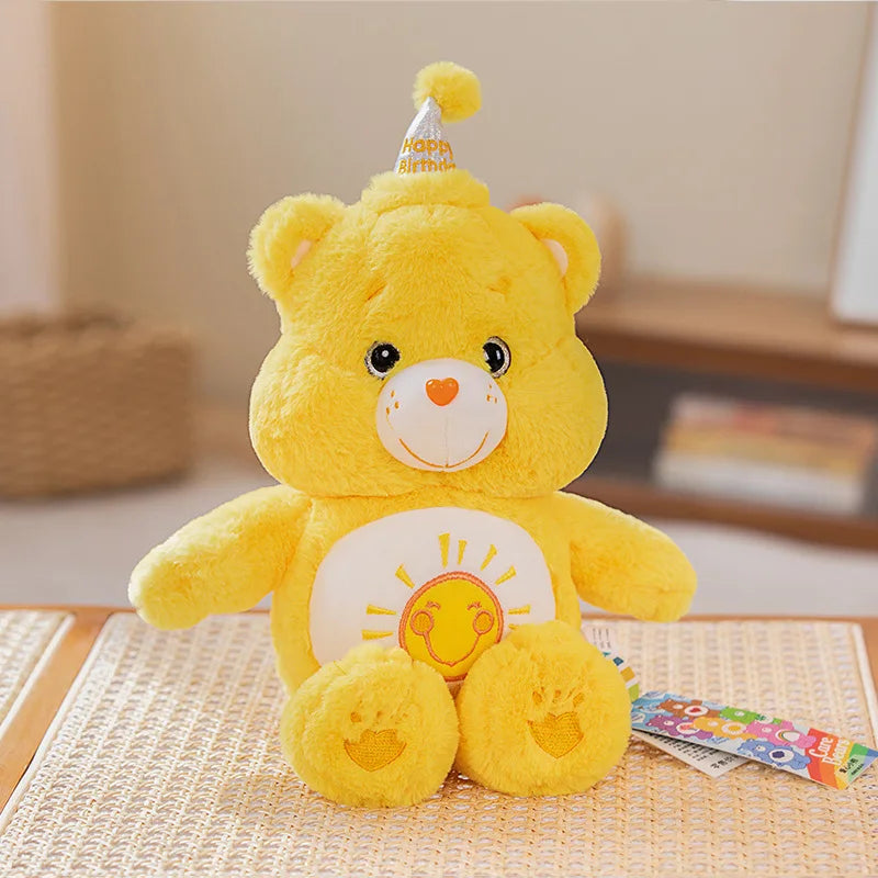 MINISO BDAY Care Bears Plush Toys Teddy Bear Stuffed Doll Lovely Anime Rainbow Bears Peluche Toy Kawaii Room Decor Gift For Kid