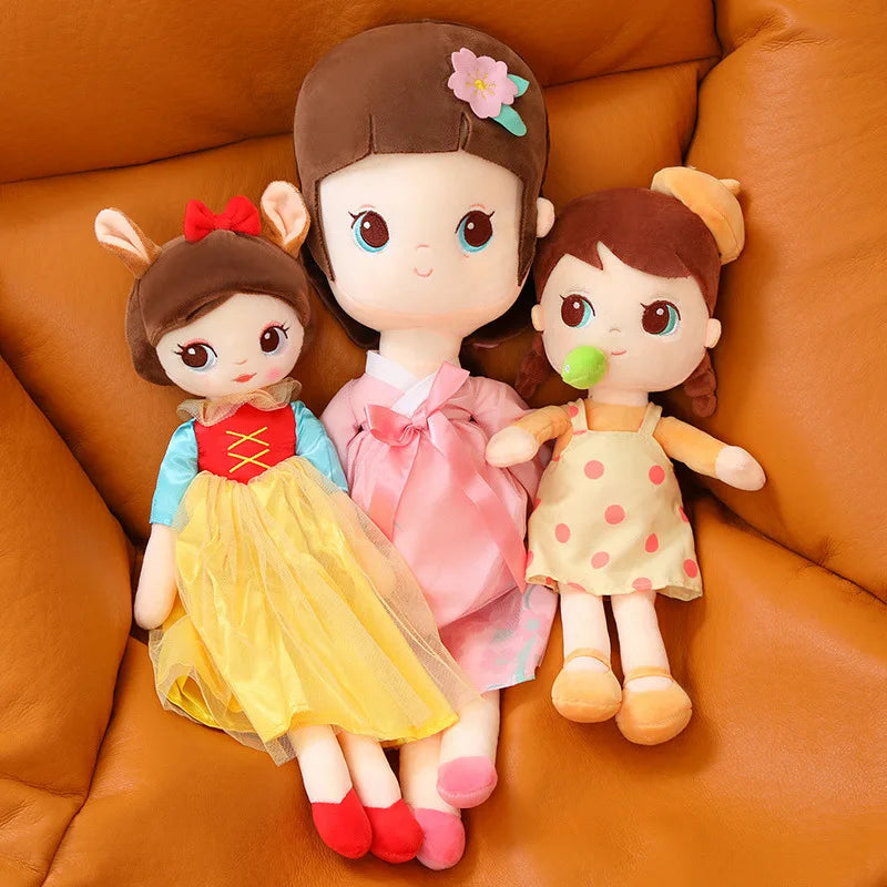 35-45cm Cuddly Plush Girls Doll with Princess Dress Children Baby Appease Toys Stuffed Soft Cartoon Plush Toys for Kids Gift