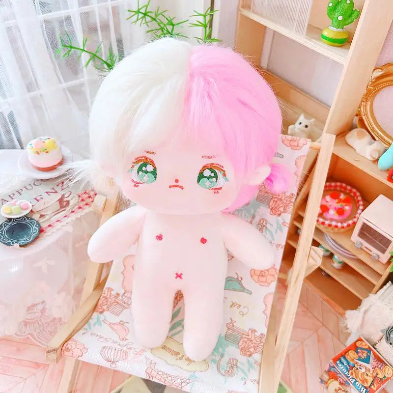 20cm IDol Doll Skeleton No attributes Star Plush Cotton Dolls Cute long Fried Hair Curly Hair Toys Fans Collection Children Gift