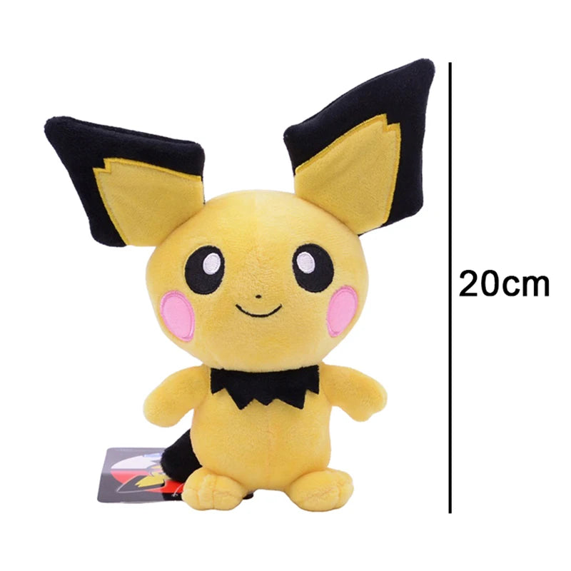 Cute Raichu Plush Pokemon Pikachu Pichu Evolution Stuffed Doll Soft Anime Cartoon Toy Children's Day Gifts