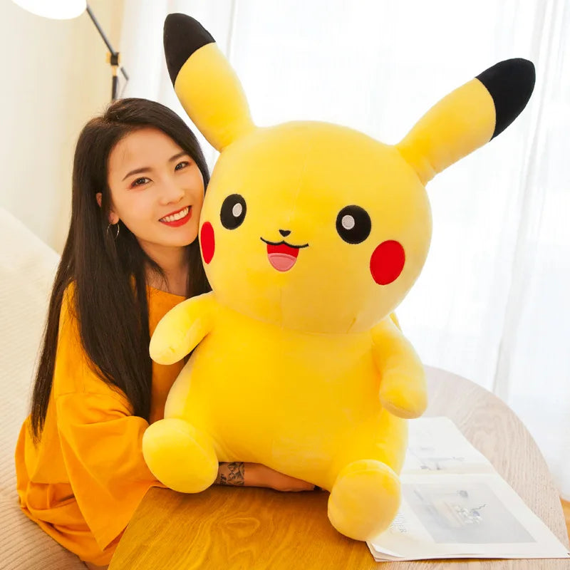 60cm Pikachu Plush Toys Big Size Pokemon Plushies Stuffed Animals Doll Cute Pikachu Pillows Dolls Children's Birthday Gifts