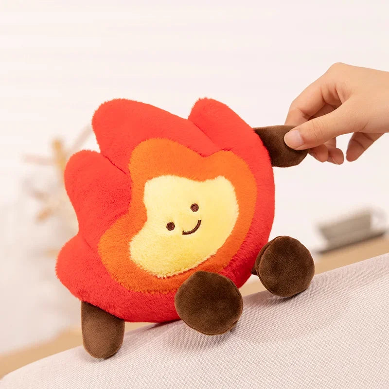 Simulation Bonfire Plush Toy Soft Stuffed Cartoon Fire Doll Creative Pillow Back Cushion  Room Decor Christmas Gifts